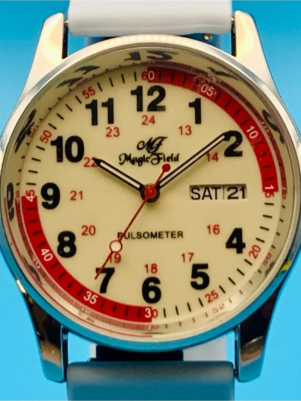 MF MAGIC FIELD PULSOMETER Men’s Women’s Nurse Doctor Field Watch Works New Batt
